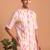 Multicolor printed cotton blend half sleeves short kurta for men