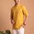 Multicolor printed cotton blend half sleeves short kurta for men