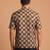 Multicolor printed cotton blend half sleeves short kurta for men
