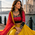 Mustard Rayon Cotton Navratri Lehenga Choli with Embroidered Dupatta