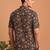 Multicolor printed cotton blend half sleeves short kurta for men