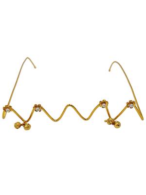 Gold plated pearl floral facelet for women | bridal traditional face jewelry 3