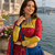Navy Blue Rayon Cotton Navratri Lehenga Choli with Embroidered Dupatta