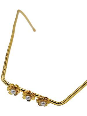 Gold plated pearl floral facelet for women | bridal traditional face jewelry 5
