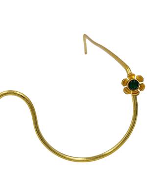 Gold plated pearl floral facelet for women | bridal traditional face jewelry 4
