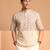 Multicolor printed cotton blend half sleeves short kurta for men
