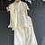 Off white cotton silk mundu shirt set