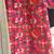 Red elephant printed cotton silk mundu shirt set