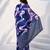 Women silk blend digital print abstract striped saree with unstitched blouse piece - blue