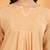 Women beige floral embroidered chikankari v neck pure cotton flared short kurtis