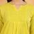 Women green floral embroidered chikankari v neck pure cotton flared short kurtis