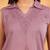 Women mauve floral motifs embroidered chikankari sleeveless pure cotton short kurtis