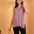 Women mauve floral motifs embroidered chikankari sleeveless pure cotton short kurtis