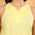 Women yellow floral butis embroidered chikankari sleeveless pure cotton short kurtis
