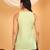 Women lime green floral butis embroidered chikankari sleeveless pure cotton short kurtis