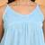 Women blue ethnic motifs embroidered chikankari cotton short strap kurti