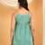Women green ethnic motifs embroidered chikankari cotton short strap kurti