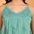 Women green ethnic motifs embroidered chikankari cotton short strap kurti