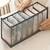 grey mesh foldable undergarment organizer for socks, underwear & ties