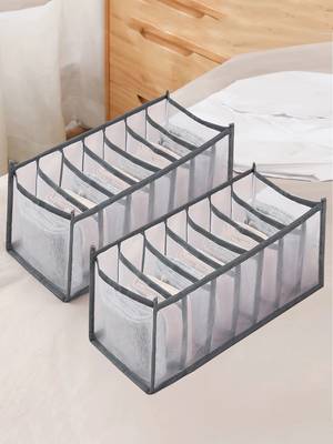  undergarments cloth organizers drawer mesh foldable for storing  grey 1