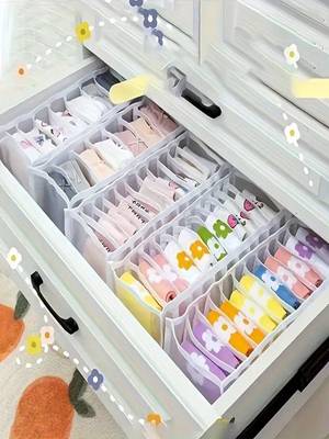   undergarments cloth organizers drawer mesh foldable for storing  grey 2