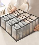   undergarments cloth organizers drawer mesh foldable for storing  grey