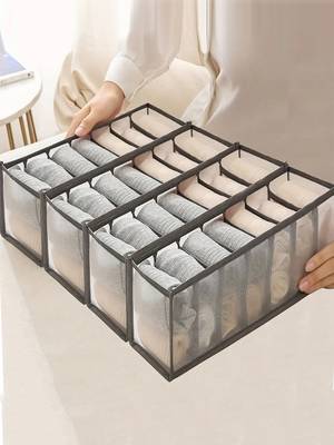   undergarments cloth organizers drawer mesh foldable for storing  grey 1