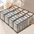   undergarments cloth organizers drawer mesh foldable for storing  grey