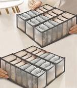   undergarments cloth organizers drawer mesh foldable for storing  grey