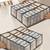   undergarments cloth organizers drawer mesh foldable for storing  grey