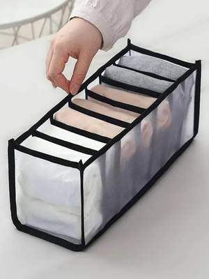   undergarments cloth organizers drawer mesh foldable for storing  brown 1