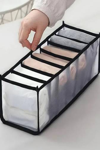   undergarments cloth organizers drawer mesh foldable for storing  brown