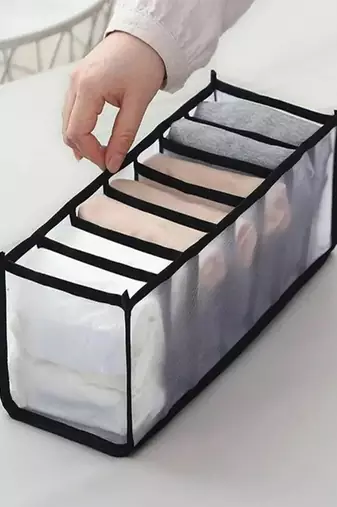   undergarments cloth organizers drawer mesh foldable for storing  brown