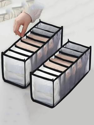   undergarments cloth organizers drawer mesh foldable for storing  brown 1