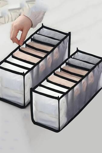   undergarments cloth organizers drawer mesh foldable for storing  brown