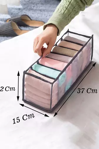   undergarments cloth organizers drawer mesh foldable for storing  brown