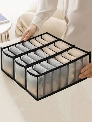   undergarments cloth organizers drawer mesh foldable for storing  brown 1