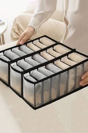   undergarments cloth organizers drawer mesh foldable for storing  brown