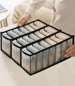   undergarments cloth organizers drawer mesh foldable for storing  brown