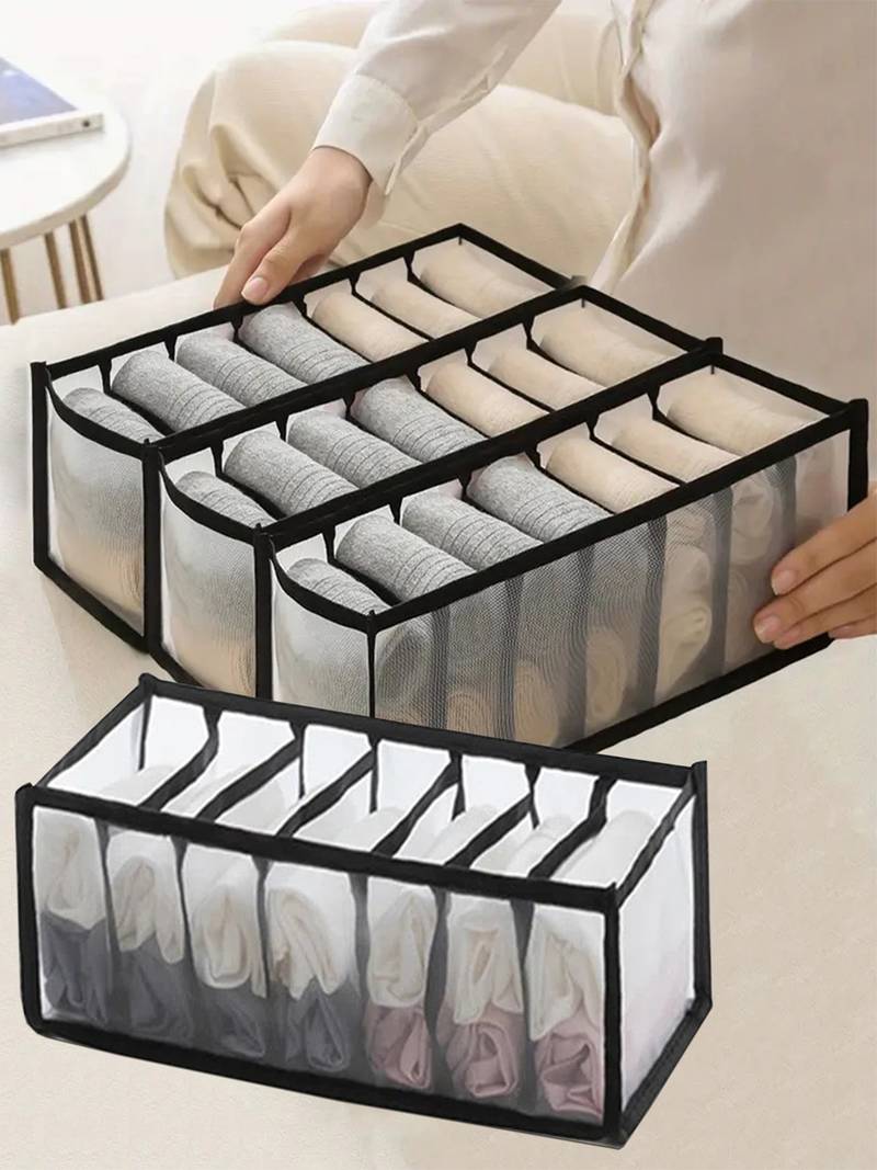   undergarments cloth organizers drawer mesh foldable for storing  brown