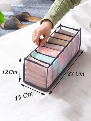   undergarments cloth organizers drawer mesh foldable for storing  brown 4