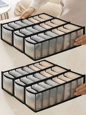  undergarments cloth organizers drawer mesh foldable for storing  brown 1