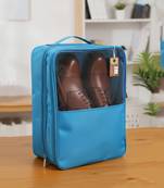  travel shoe bags multipurpose portable travelling shoe holder storage bag footwear organiser pouch (sky)
