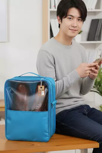  travel shoe bags multipurpose portable travelling shoe holder storage bag footwear organiser pouch (sky)