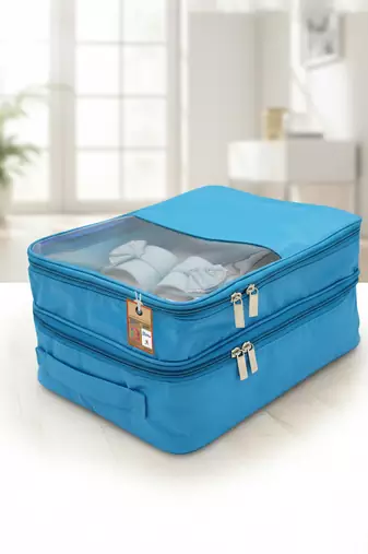  travel shoe bags multipurpose portable travelling shoe holder storage bag footwear organiser pouch (sky)