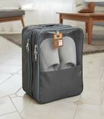  travel shoe bags multipurpose portable travelling shoe holder storage bag footwear organiser pouch (grey)