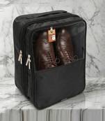  travel shoe bags multipurpose portable travelling shoe holder storage bag footwear organiser pouch (black)