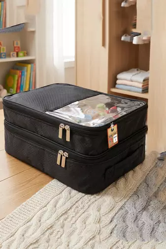  travel shoe bags multipurpose portable travelling shoe holder storage bag footwear organiser pouch (black)