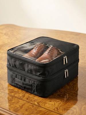  travel shoe bags multipurpose portable travelling shoe holder storage bag footwear organiser pouch (black) 5