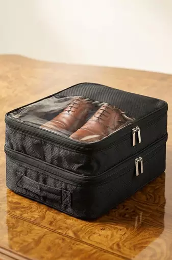  travel shoe bags multipurpose portable travelling shoe holder storage bag footwear organiser pouch (black)